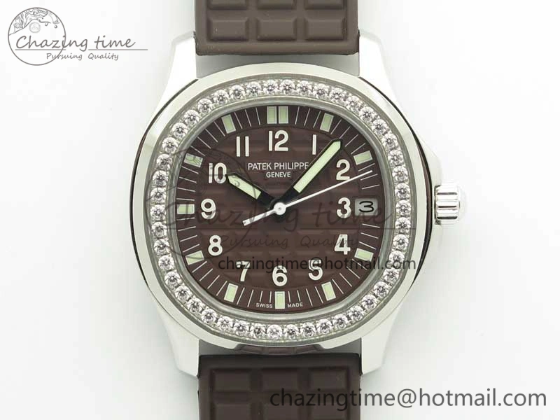 Bright Aquanaut Jumbo 5069A SS Best Edition Brown Dial On Brown Rubber Strap A324 (Free Box) 9001