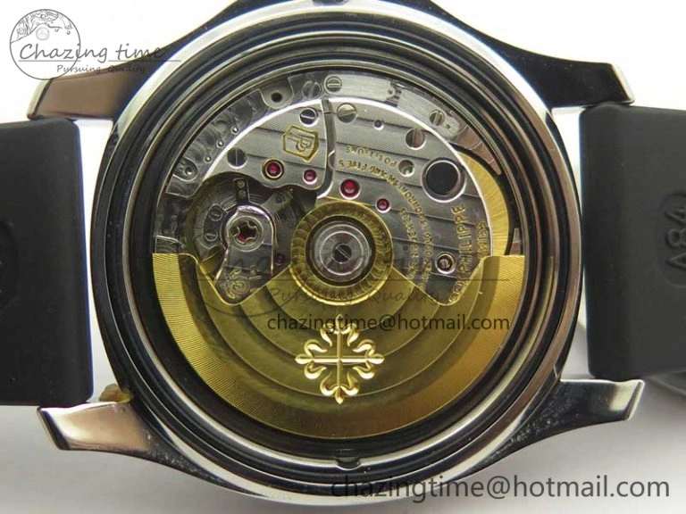 Aquanaut Jumbo 5069G SS Best Edition Black Dial On Black Rubber Strap Asian PP324CS(Free Box) Contemporary 9002