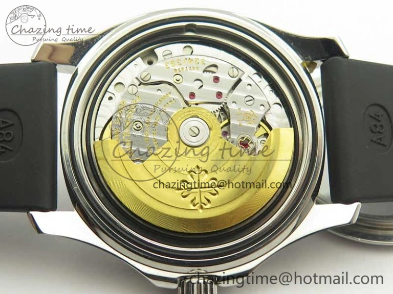 Aquanaut Jumbo 5069G SS Best Edition Black Dial On Black Rubber Strap Asian PP324CS(Free Box) Contemporary 9002