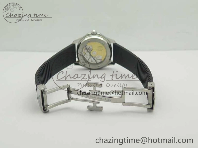 Aquanaut Jumbo 5069G SS Best Edition Black Dial On Black Rubber Strap Asian PP324CS(Free Box) Contemporary 9002