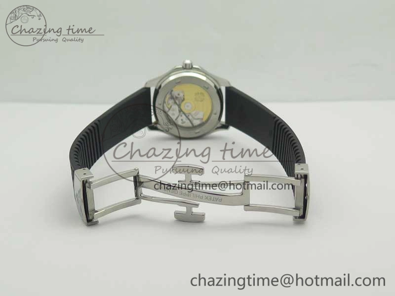 Aquanaut Jumbo 5069G SS Best Edition Black Dial On Black Rubber Strap Asian PP324CS(Free Box) Contemporary 9002