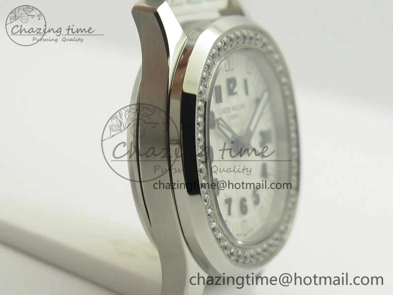 Tailored Aquanaut Jumbo 5069G SS Best Edition White Dial On White Rubber Strap Asian PP324CS(Free Box) 9005