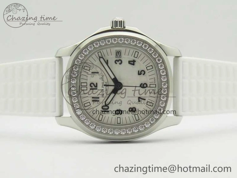 Tailored Aquanaut Jumbo 5069G SS Best Edition White Dial On White Rubber Strap Asian PP324CS(Free Box) 9005