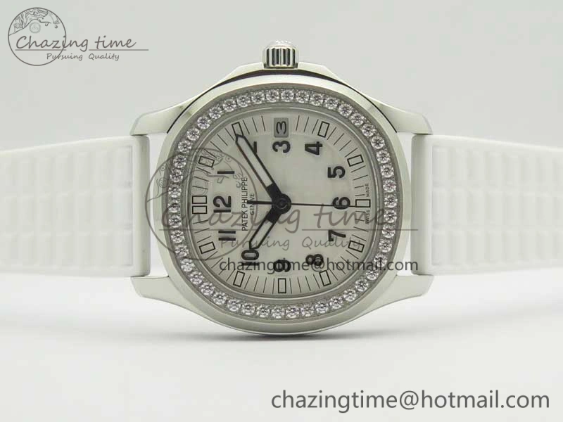 Tailored Aquanaut Jumbo 5069G SS Best Edition White Dial On White Rubber Strap Asian PP324CS(Free Box) 9005