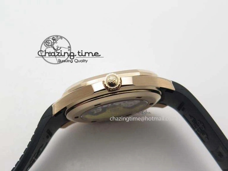 Aquanaut Jumbo RG Bp-Maker Best Edition Brown Dial On Black Rubber Strap MIYOTA 9015 PP324CS NewStyle 9100
