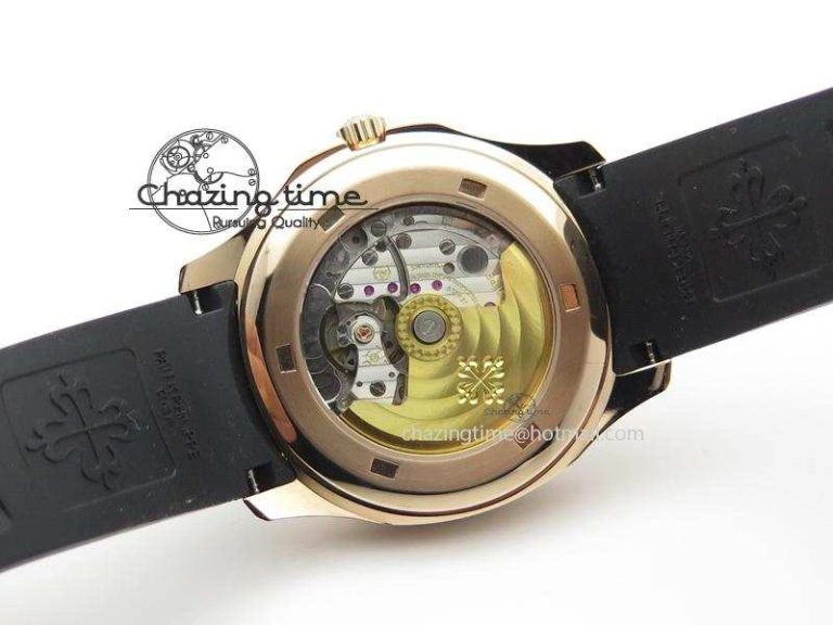 Aquanaut Jumbo RG Bp-Maker Best Edition Brown Dial On Black Rubber Strap MIYOTA 9015 PP324CS NewStyle 9100