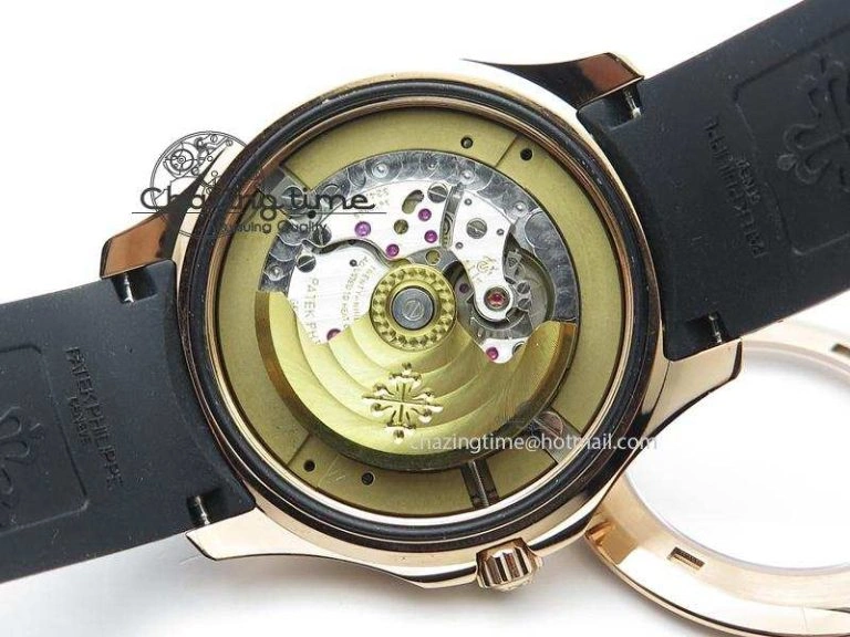 Aquanaut Jumbo RG Bp-Maker Best Edition Brown Dial On Black Rubber Strap MIYOTA 9015 PP324CS NewStyle 9100