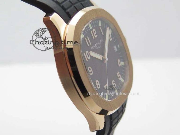 Aquanaut Jumbo RG Bp-Maker Best Edition Brown Dial On Black Rubber Strap MIYOTA 9015 PP324CS NewStyle 9100