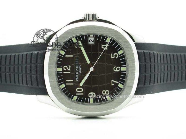Youthful Aquanaut Jumbo V4 SS Black Dial on Black Rubber Strap Best Edition A 9099