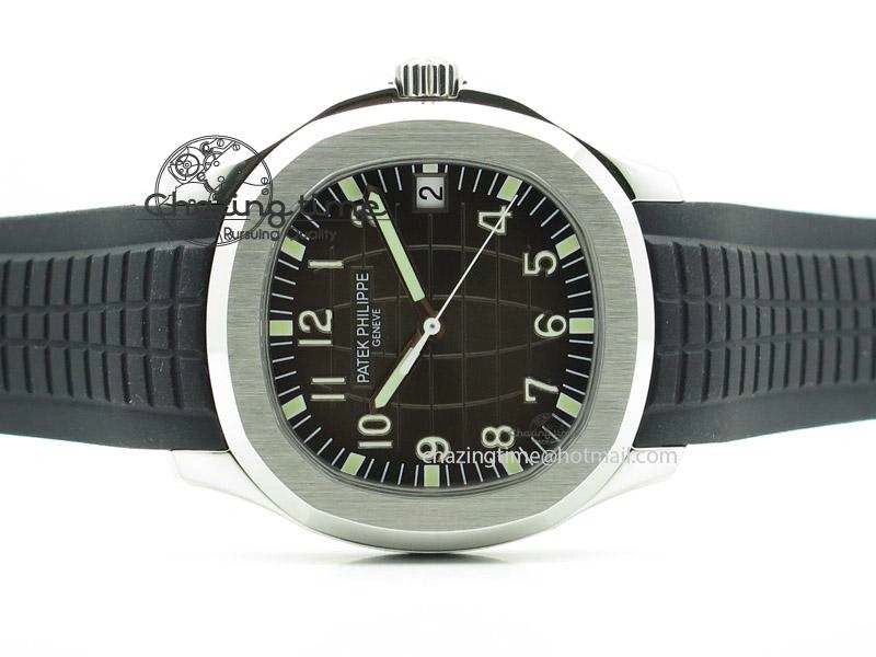 Youthful Aquanaut Jumbo V4 SS Black Dial on Black Rubber Strap Best Edition A 9099