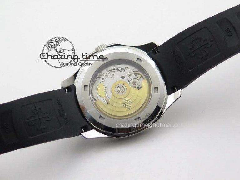 Youthful Aquanaut Jumbo V4 SS Black Dial on Black Rubber Strap Best Edition A 9099