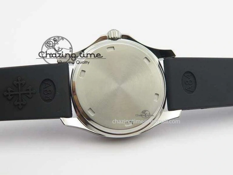 Aquanaut SS 35mm Best Editon Black Dial Diamond Bezel on Black Rubber Strap Ronda Quartz SunProtective 9080