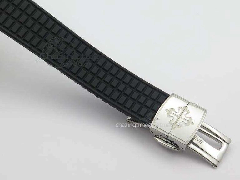 Aquanaut SS 35mm Best Editon Black Dial Diamond Bezel on Black Rubber Strap Ronda Quartz SunProtective 9080