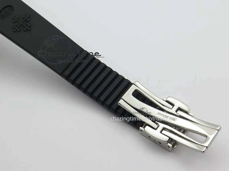 Aquanaut SS 35mm Best Editon Black Dial Diamond Bezel on Black Rubber Strap Ronda Quartz SunProtective 9080