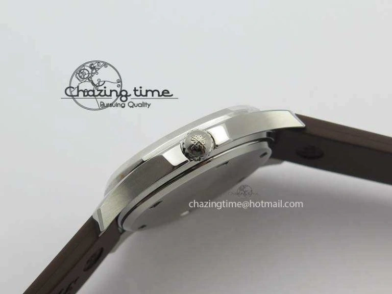 GoAnywhere Aquanaut SS 35mm Best Editon Brown Dial Diamond Bezel on Brown Rubber Strap Ronda Quartz 9081