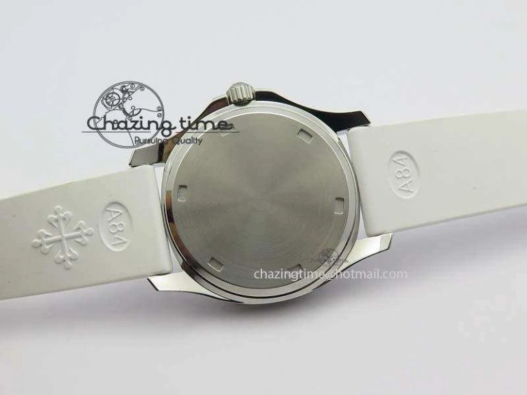 Aquanaut SS 35mm Best Editon White Dial Diamond Bezel On White Rubber Strap Ronda Quartz HighQuality 9078