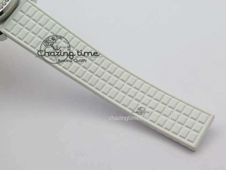 Aquanaut SS 35mm Best Editon White Dial Diamond Bezel On White Rubber Strap Ronda Quartz HighQuality 9078