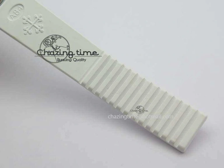 Aquanaut SS 35mm Best Editon White Dial Diamond Bezel On White Rubber Strap Ronda Quartz HighQuality 9078