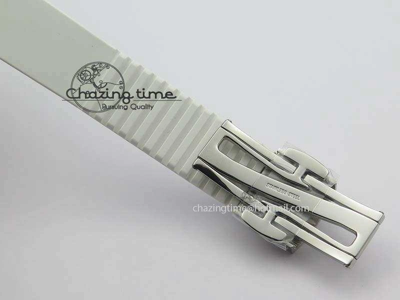 Aquanaut SS 35mm Best Editon White Dial Diamond Bezel On White Rubber Strap Ronda Quartz HighQuality 9078
