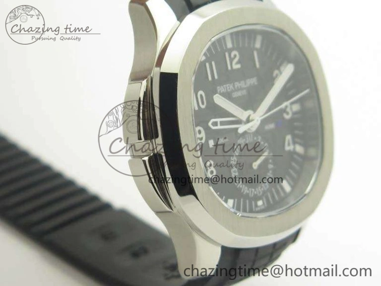 Aquanaut Time Travel 5164A SS Black Dial On Rubber Strap 324SC Sporty 9004