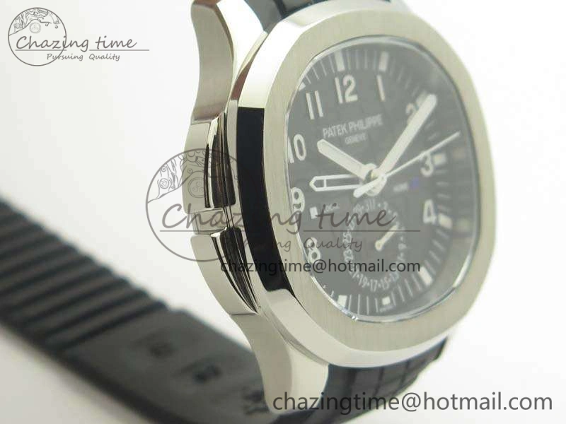 Aquanaut Time Travel 5164A SS Black Dial On Rubber Strap 324SC Sporty 9004