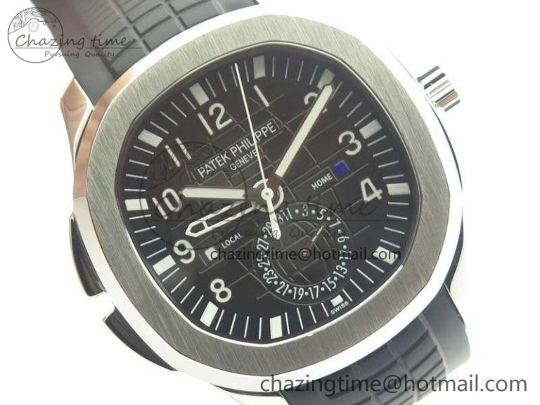 Aquanaut Time Travel 5164A SS Black Dial On Rubber Strap 324SC Sporty 9004