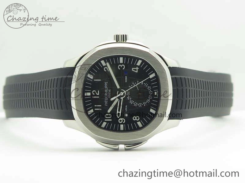 Aquanaut Time Travel 5164A SS Black Dial On Rubber Strap 324SC Sporty 9004