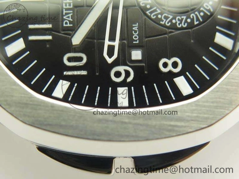 Aquanaut Time Travel 5164A SS Black Dial On Rubber Strap 324SC Sporty 9004