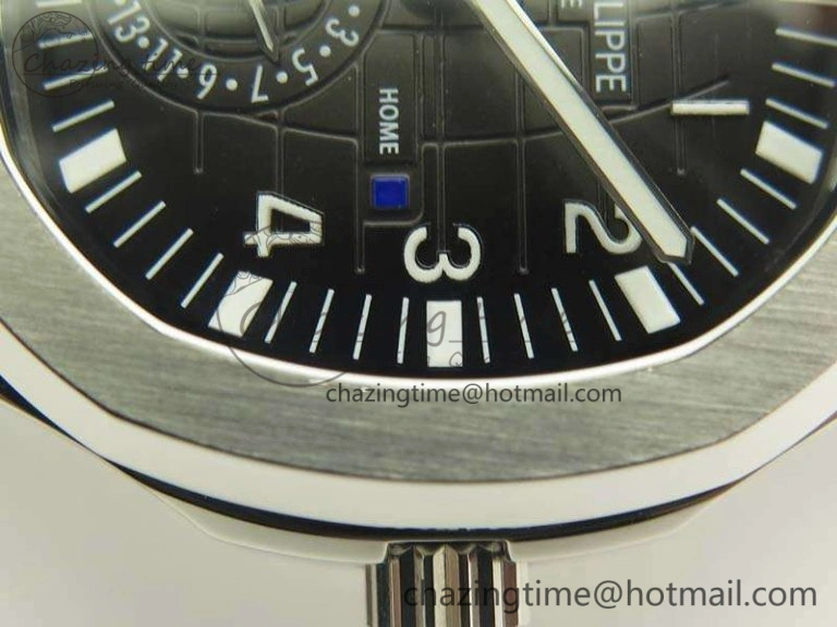 Aquanaut Time Travel 5164A SS Black Dial On Rubber Strap 324SC Sporty 9004