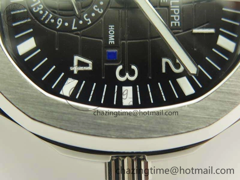 Aquanaut Time Travel 5164A SS Black Dial On Rubber Strap 324SC Sporty 9004
