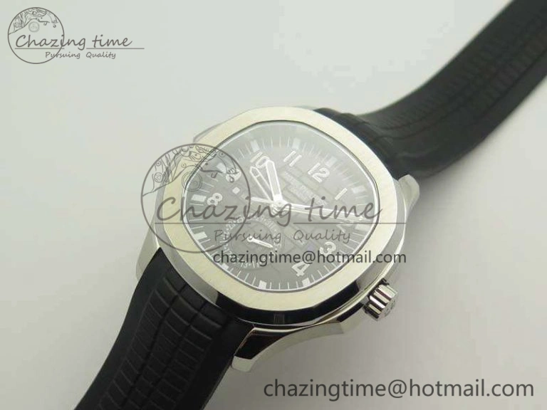 Aquanaut Time Travel 5164A SS Black Dial On Rubber Strap 324SC Sporty 9004