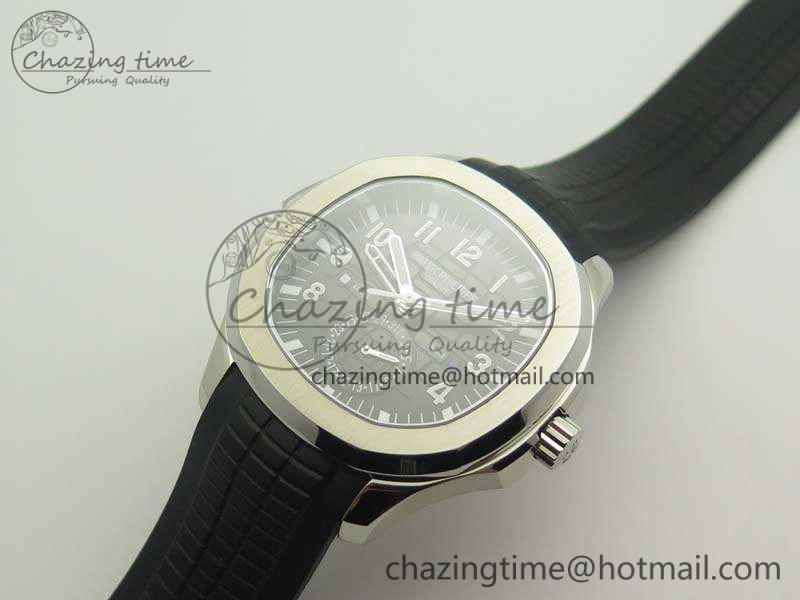Aquanaut Time Travel 5164A SS Black Dial On Rubber Strap 324SC Sporty 9004