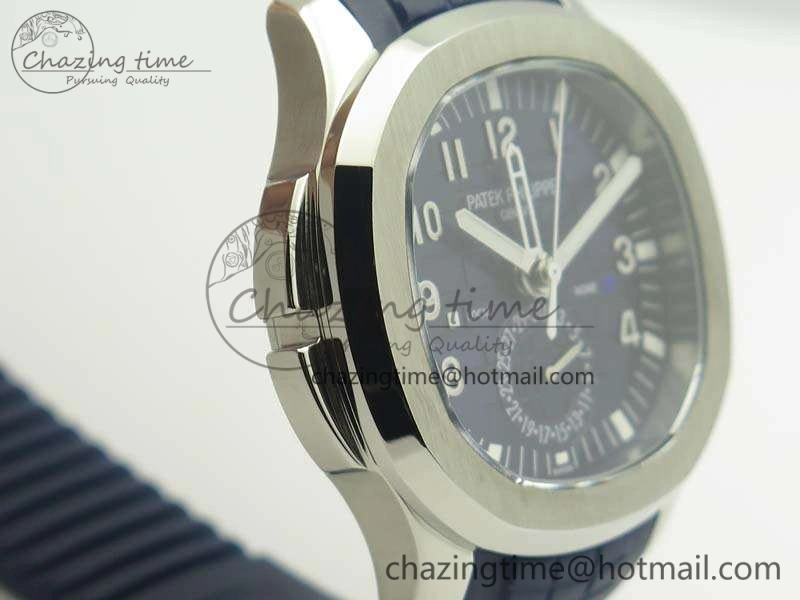 Sophisticated Aquanaut Time Travel 5164A SS Blue Dial On Rubber Strap 324SC 9003