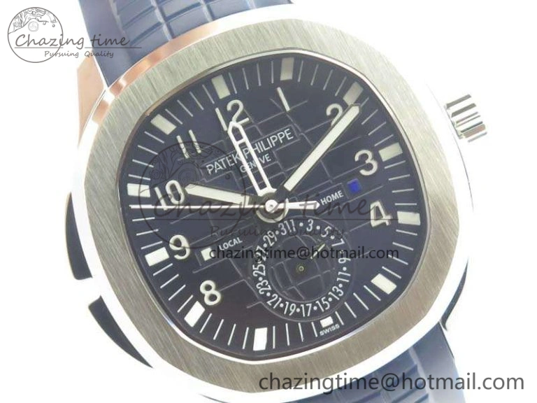 Sophisticated Aquanaut Time Travel 5164A SS Blue Dial On Rubber Strap 324SC 9003