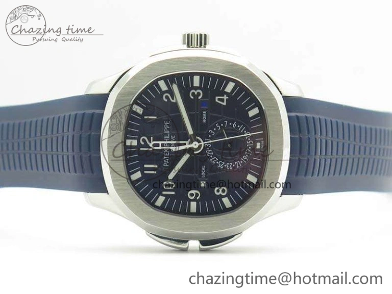 Sophisticated Aquanaut Time Travel 5164A SS Blue Dial On Rubber Strap 324SC 9003