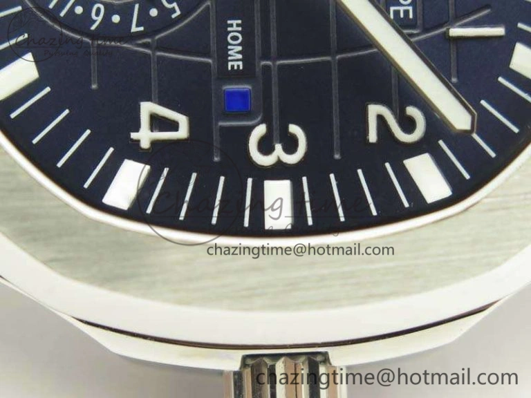 Sophisticated Aquanaut Time Travel 5164A SS Blue Dial On Rubber Strap 324SC 9003