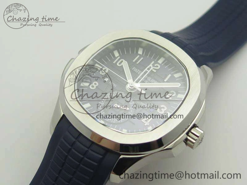 Sophisticated Aquanaut Time Travel 5164A SS Blue Dial On Rubber Strap 324SC 9003