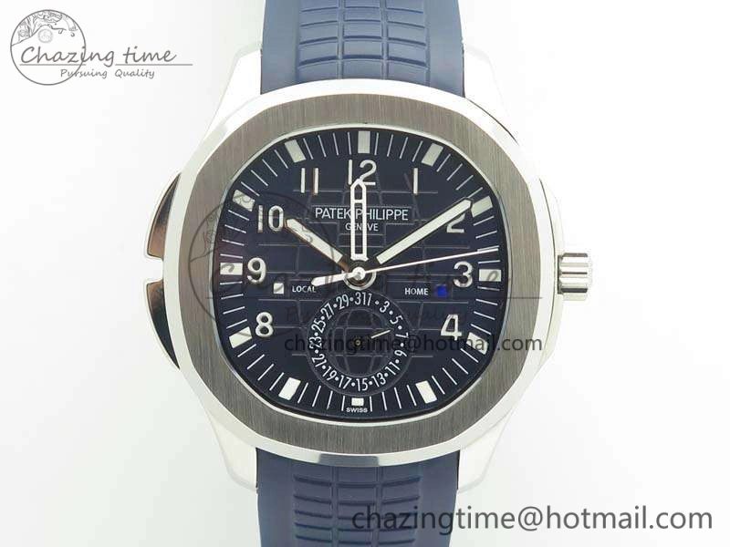 Sophisticated Aquanaut Time Travel 5164A SS Blue Dial On Rubber Strap 324SC 9003