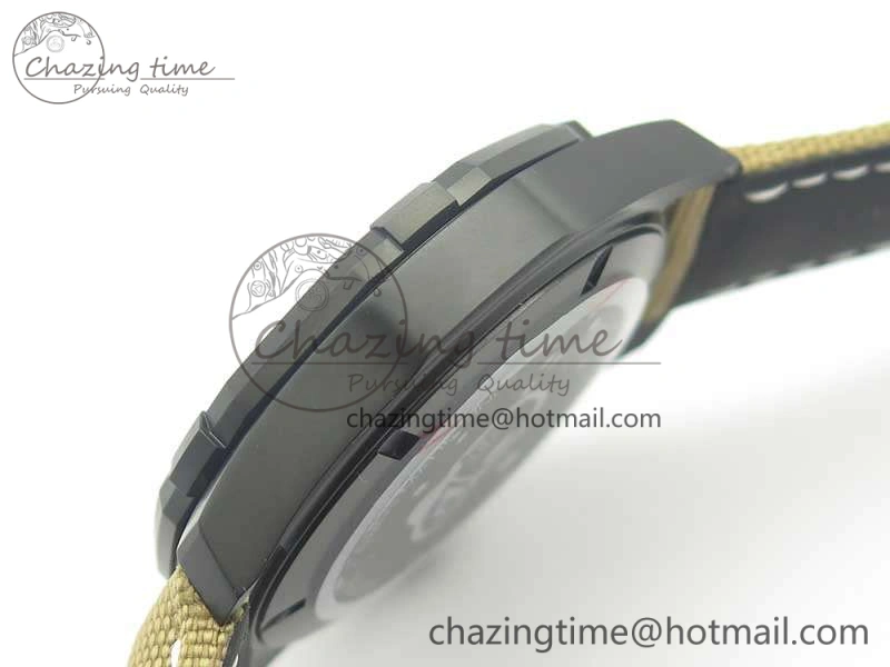 Aquaracer Calibre 43mm DLC V6F Best Edition Black Textured Dial Ceramic Bezel On Nylon Strap A Popular 9684
