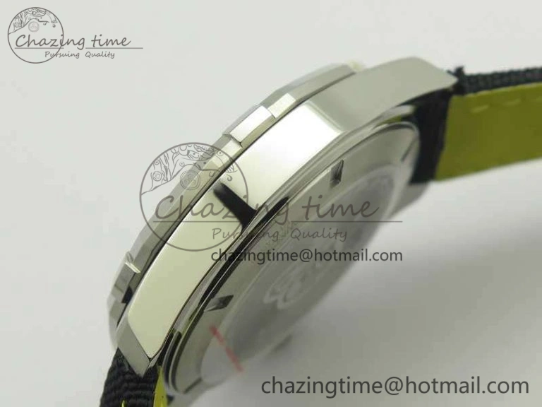 Aquaracer Calibre 43mm SS V6F Best Edition Black Textured Dial Ceramic Bezel On Nylon Strap A Sophisticated 9685
