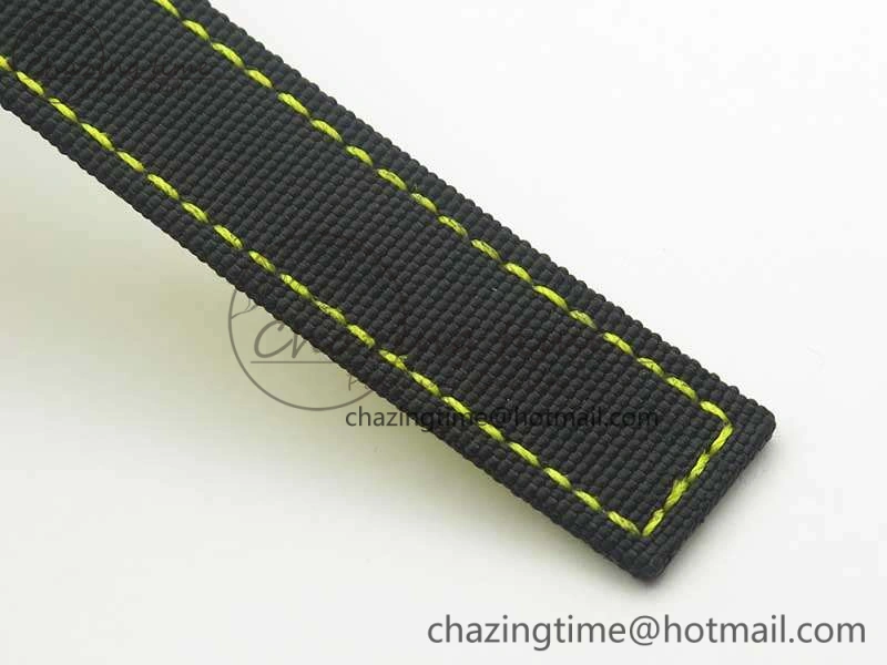 Aquaracer Calibre 43mm SS V6F Best Edition Black Textured Dial Ceramic Bezel On Nylon Strap A Sophisticated 9685