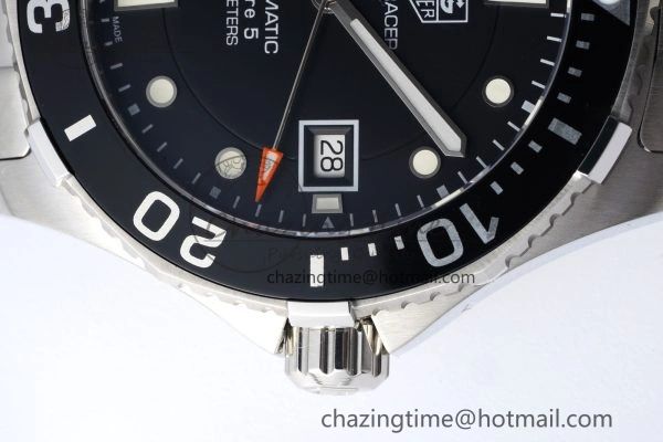 Seasonal Aquaracer Calibre 5 41.5mm TARF 1:1 Best Edition Black Dial Black Bezel on SS Bracelet SW 9661
