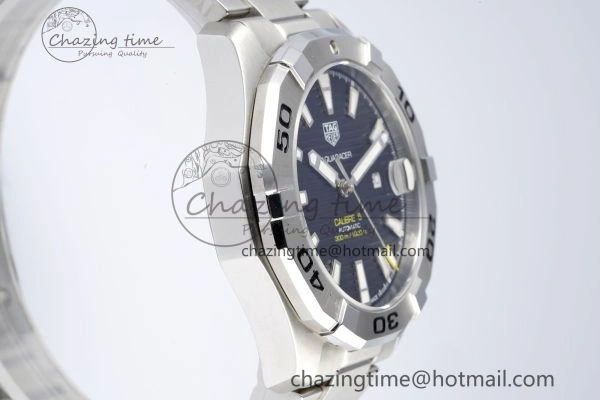 Aquaracer Calibre 5 44mm TARF 1:1 Best Edition Black Dial SS Bezel on SS Bracelet SW GoAnywhere 9658
