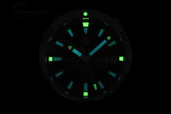Aquaracer Calibre 5 44mm TARF 1:1 Best Edition Blue Dial SS Bezel on SS Bracelet SW Sophisticated 9659