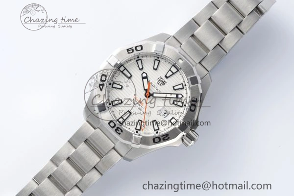 Contemporary Aquaracer Calibre 5 44mm TARF 1:1 Best Edition White Dial SS Bezel on SS Bracelet SW 9682