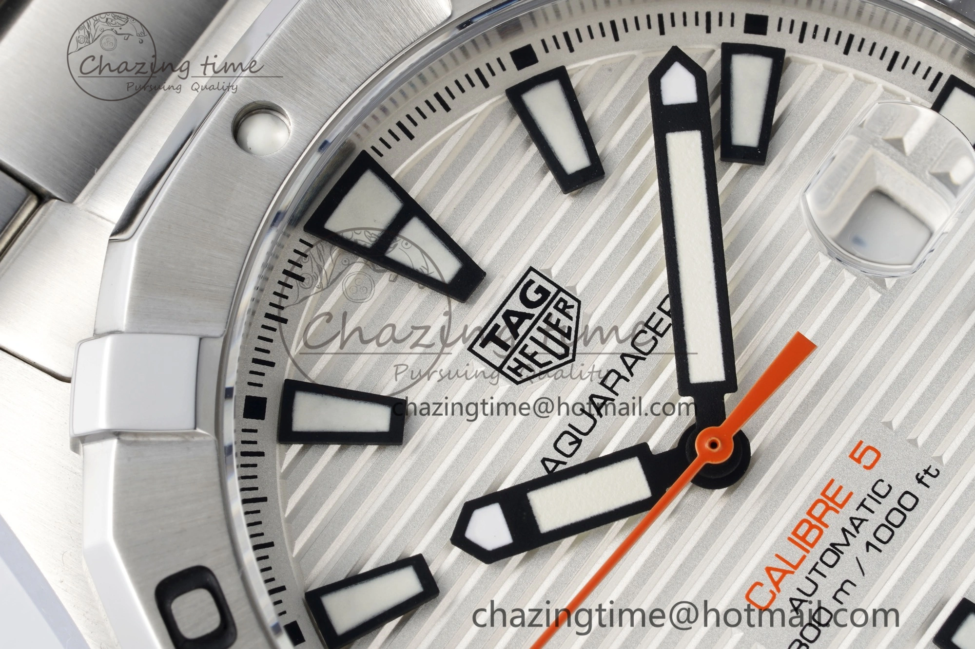 Contemporary Aquaracer Calibre 5 44mm TARF 1:1 Best Edition White Dial SS Bezel on SS Bracelet SW 9682