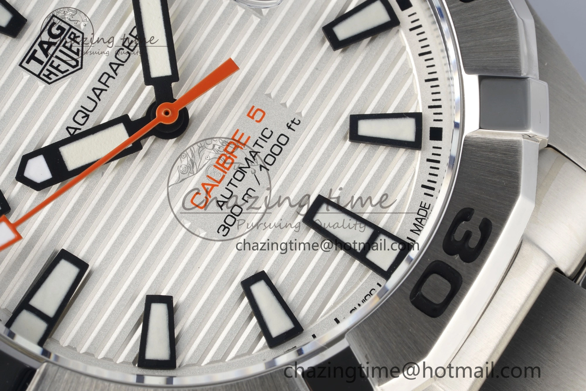 Contemporary Aquaracer Calibre 5 44mm TARF 1:1 Best Edition White Dial SS Bezel on SS Bracelet SW 9682