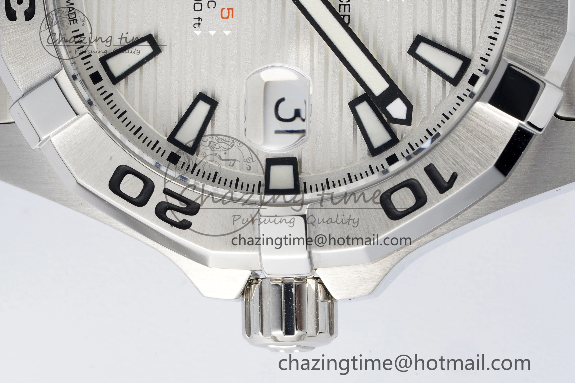 Contemporary Aquaracer Calibre 5 44mm TARF 1:1 Best Edition White Dial SS Bezel on SS Bracelet SW 9682