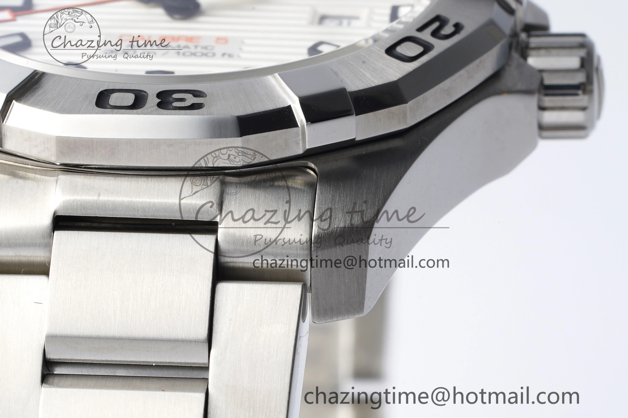 Contemporary Aquaracer Calibre 5 44mm TARF 1:1 Best Edition White Dial SS Bezel on SS Bracelet SW 9682