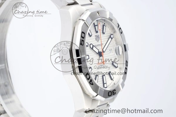 Contemporary Aquaracer Calibre 5 44mm TARF 1:1 Best Edition White Dial SS Bezel on SS Bracelet SW 9682